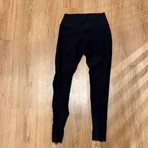 Black Lululemon Leggings with sheer seamed detail
